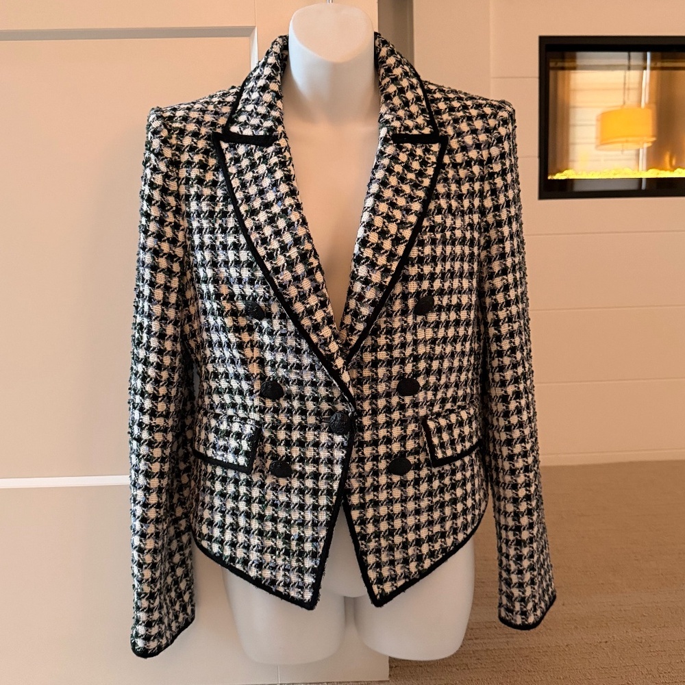 VERONICA BEARD Gorgeous Tweed Dickey Jacket Blazer Sz 6 $698 NEW!! - Picture 5 of 10